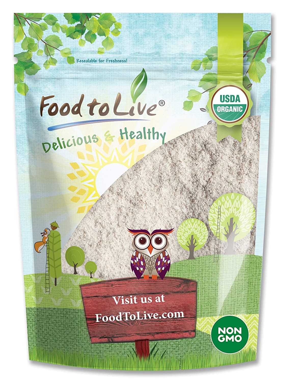 Organic Brown Rice Flour – Non-GMO, Finely Ground, Unbleached, Vegan, Kosher
