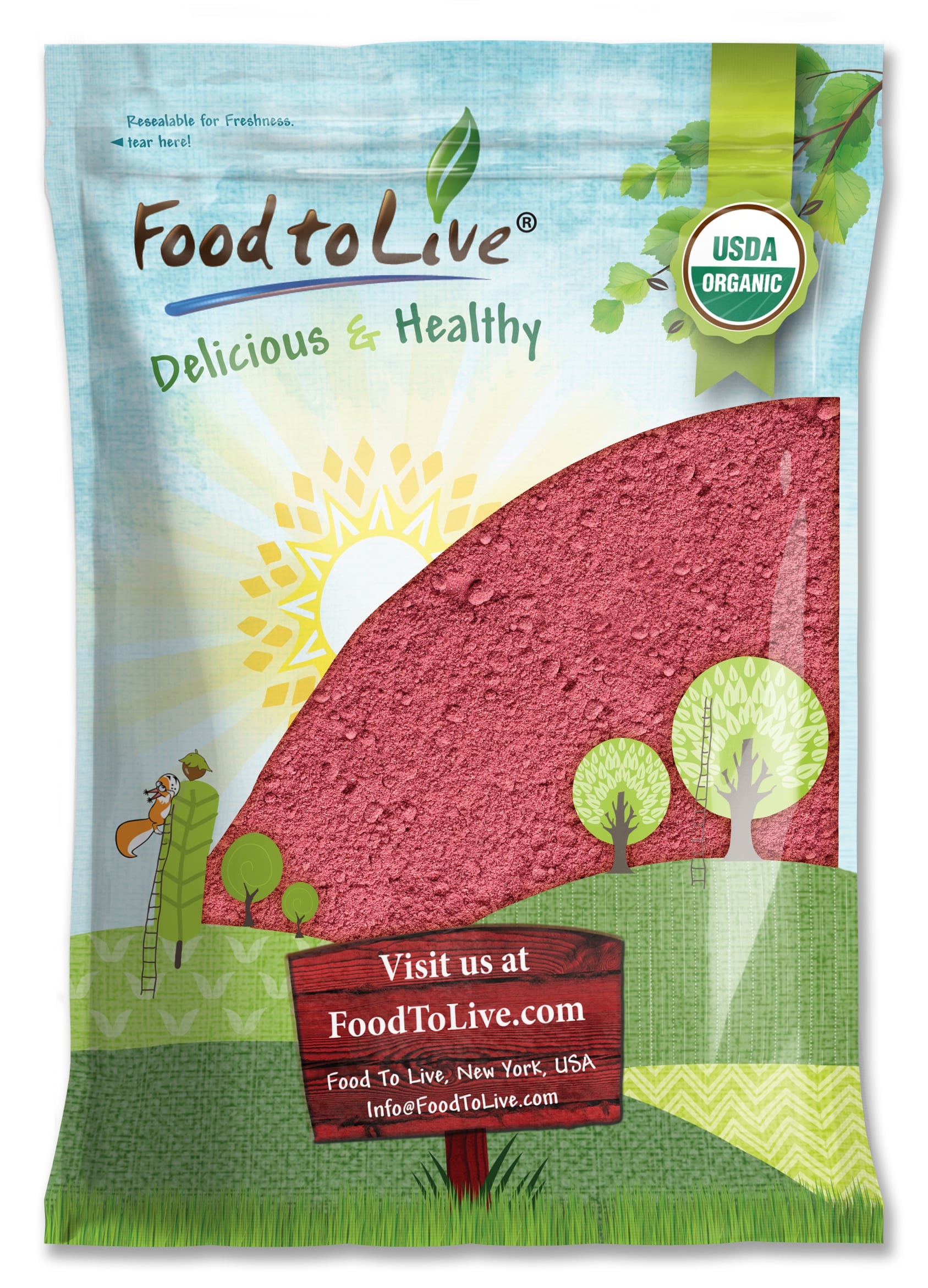 Organic Strawberry Powder – Non-GMO, Raw, Vegan, Bulk