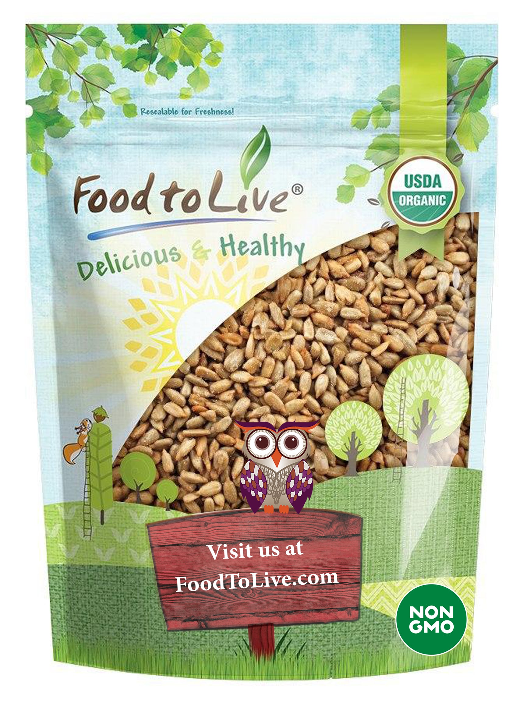 Organic Dry Roasted Sunflower Seeds with Himalayan Salt - Non-GMO, Kosher, Vegan - Picture 31 of 42
