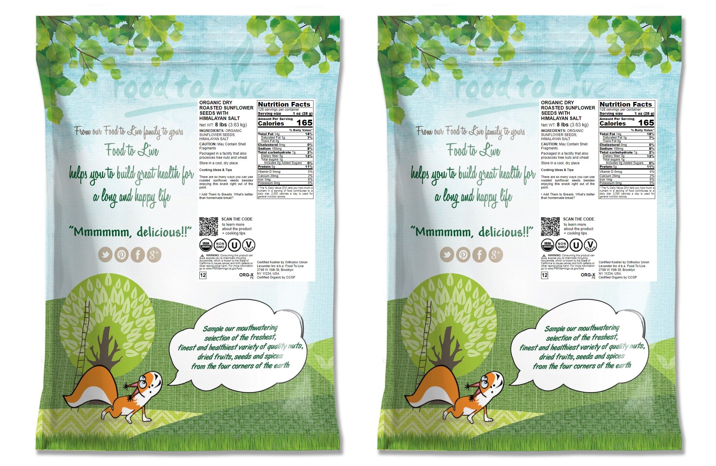 Organic Dry Roasted Sunflower Seeds with Himalayan Salt - Non-GMO, Kosher, Vegan - Picture 8 of 42
