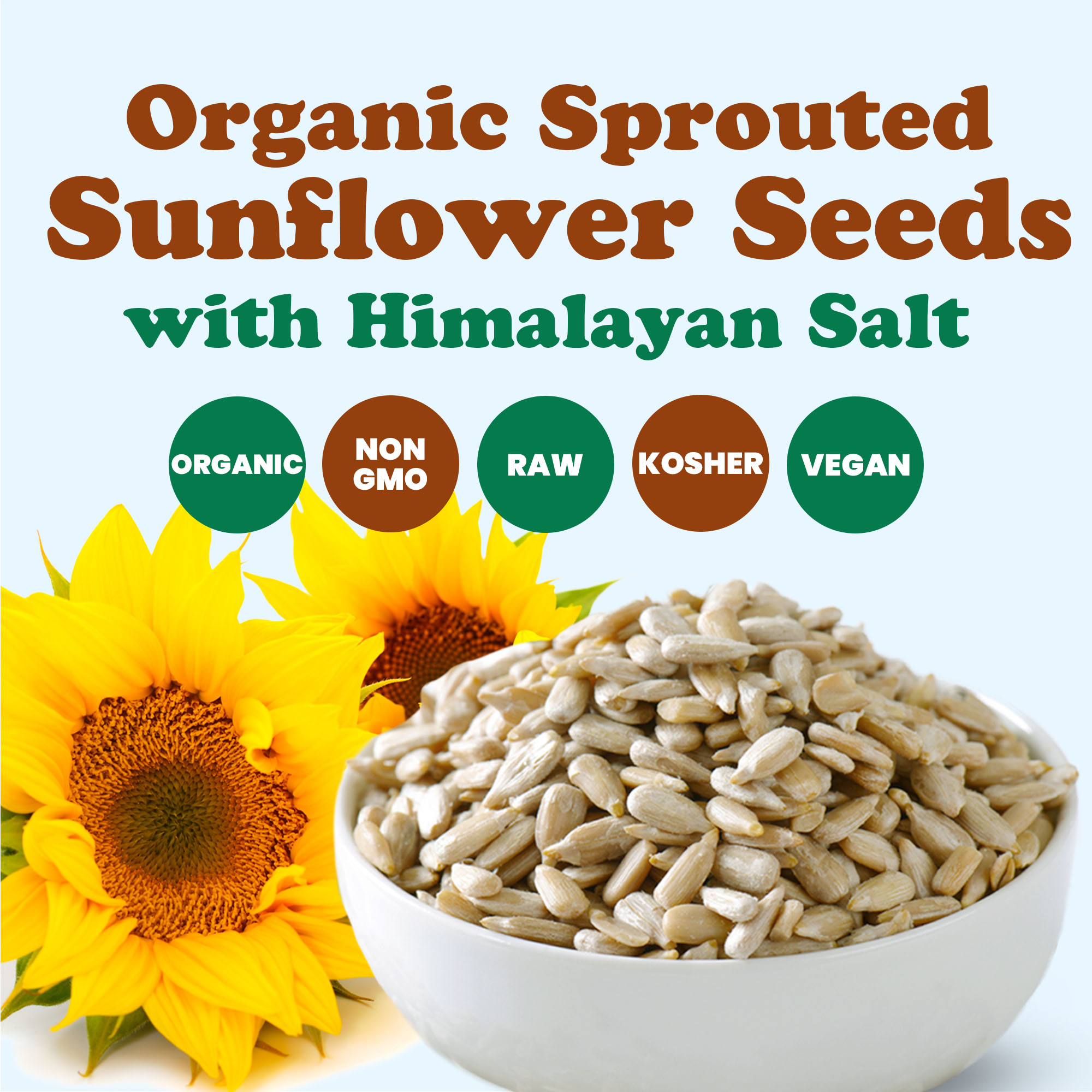 Organic Sprouted Sunflower Seeds with Himalayan Salt – by Food to Live - Picture 20 of 56