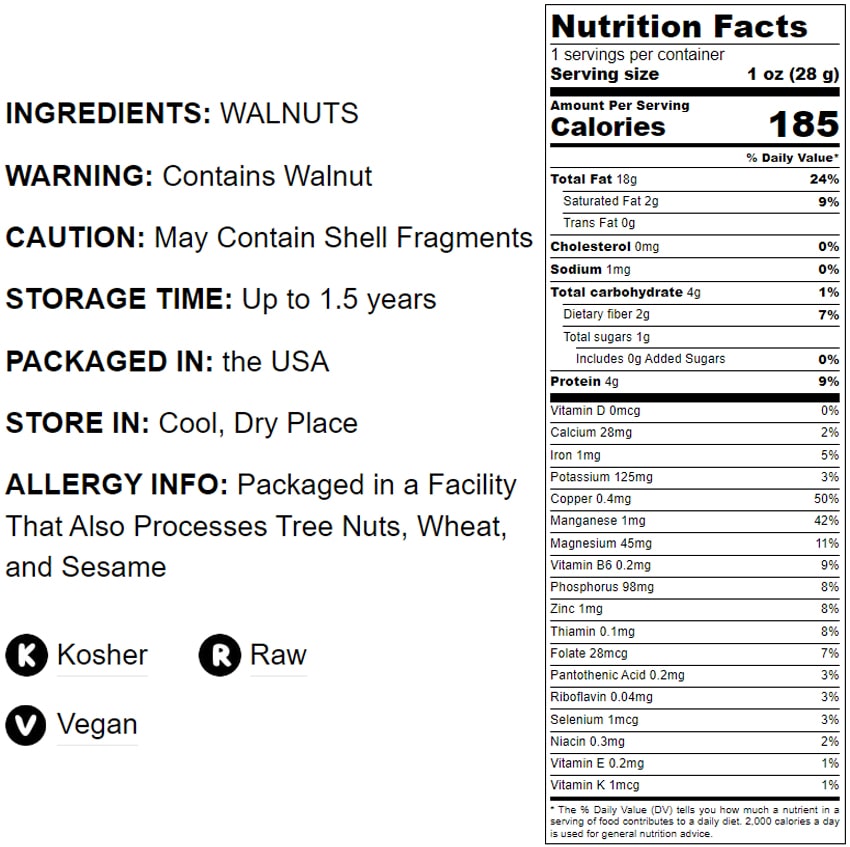 California Walnuts - Kosher, Raw, Vegan - by Food To Live - Picture 22 of 68