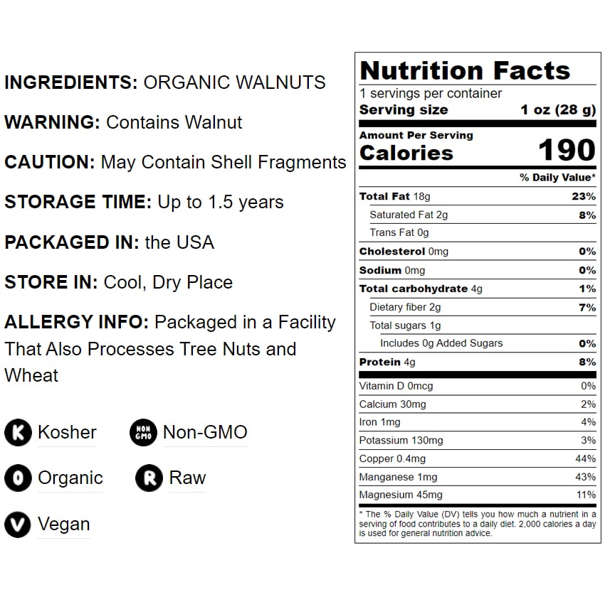 California Walnuts - Kosher, Raw, Vegan - by Food To Live - Picture 29 of 68