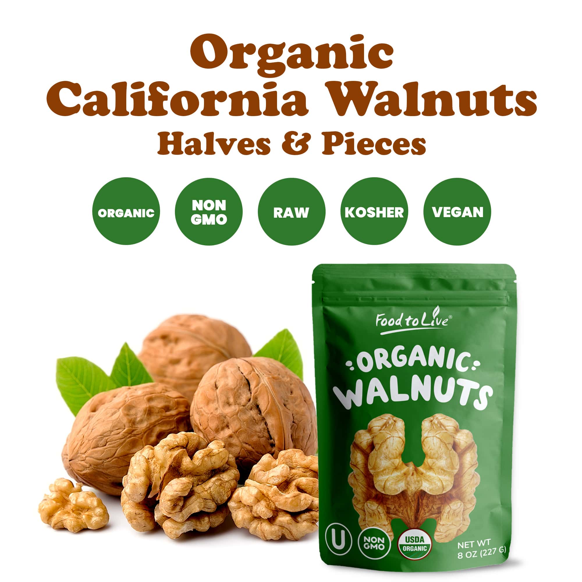 California Walnuts - Kosher, Raw, Vegan - by Food To Live - Picture 48 of 68