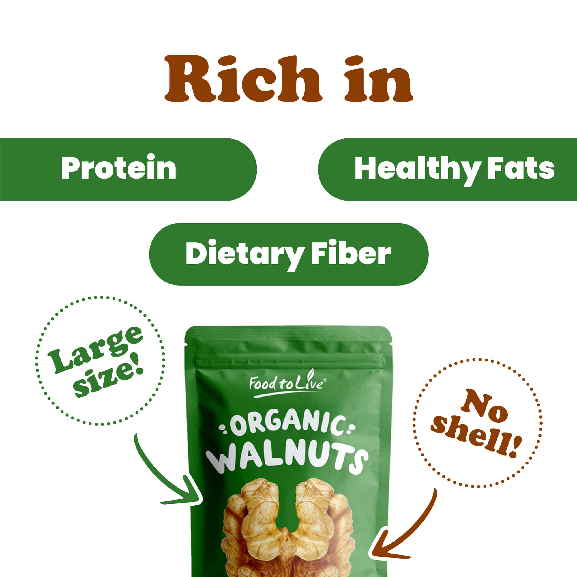 California Walnuts - Kosher, Raw, Vegan - by Food To Live - Picture 49 of 68