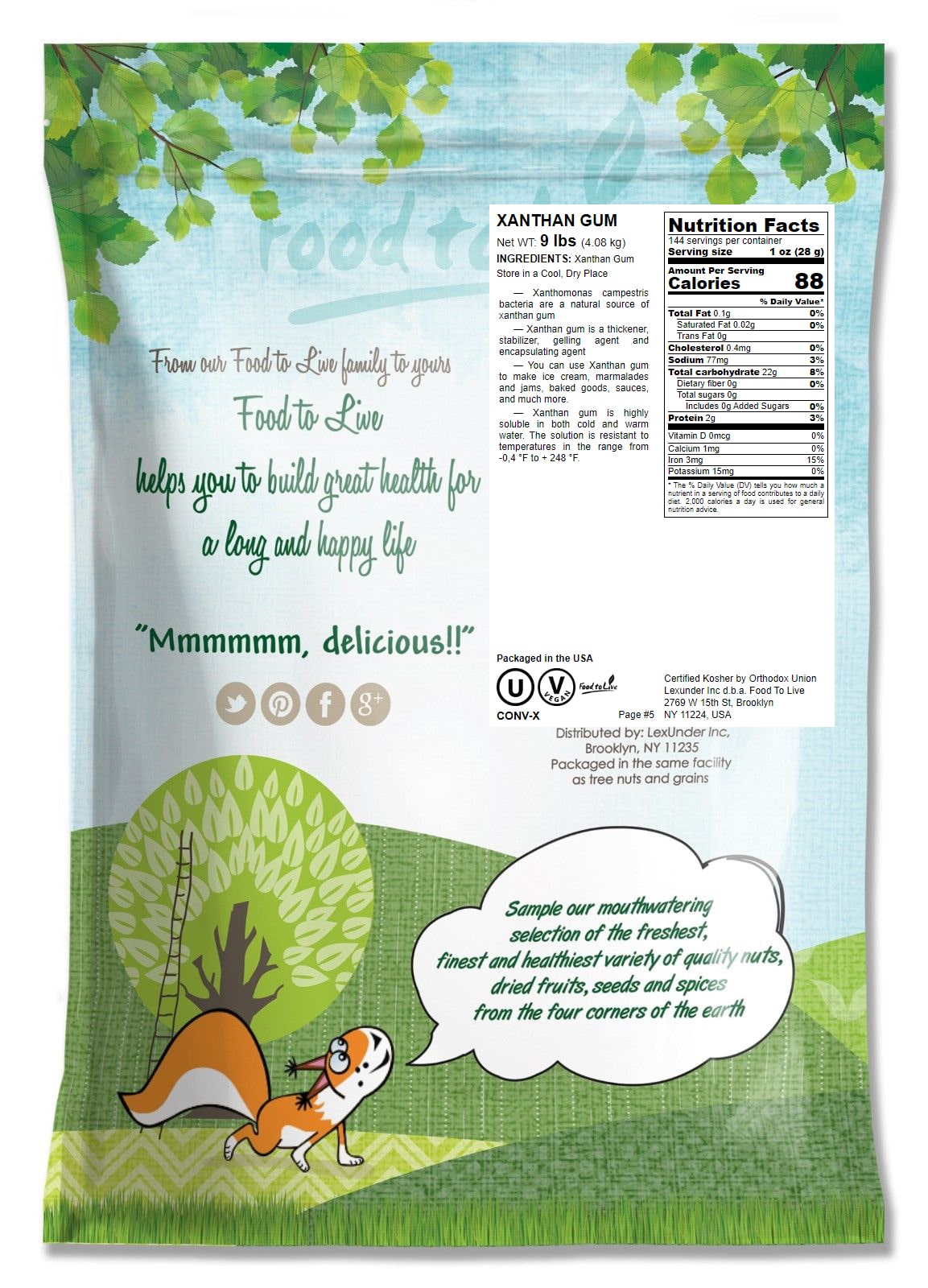 Xanthan Gum Kosher, Vegan, Bulk Food To Live® eBay