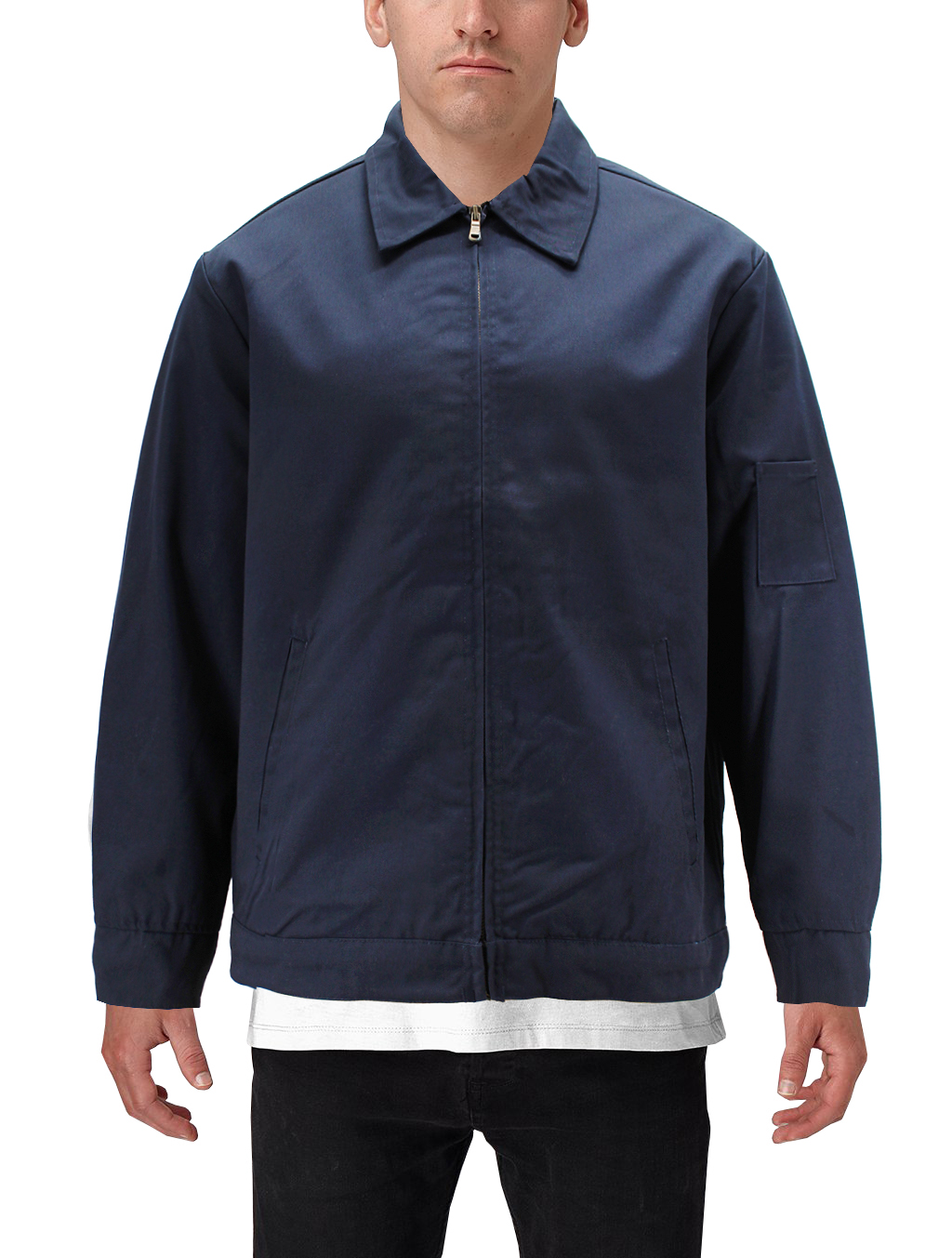Men's Classic Eisenhower Ike Waist Length Lined Insulated Workwear Jacket