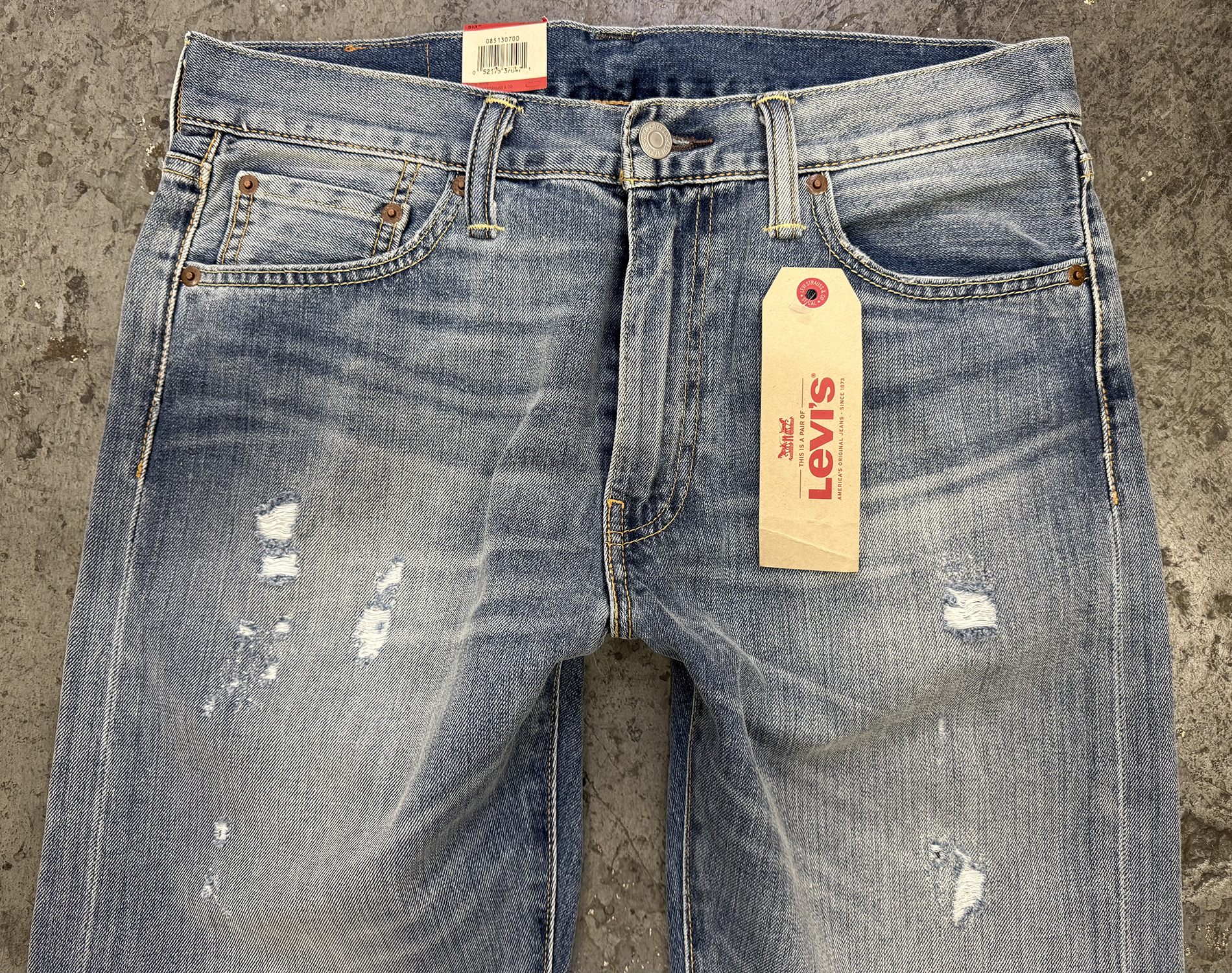 Levi's Men's Cotton 513 Slim Fit Straight Leg Stretch Faded Denim Jean Pants - Picture 8 of 14