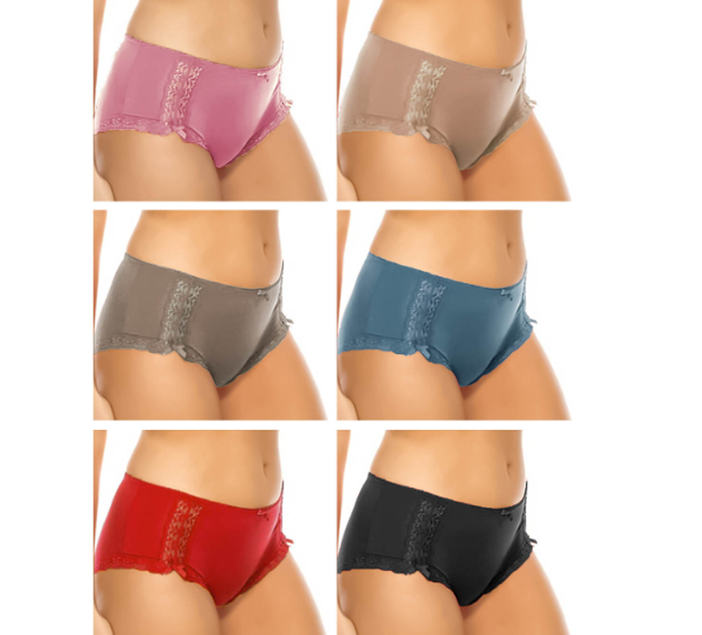 Women’s Microfiber Lingerie Underwear Shorts Lace Briefs Boyshorts 12 Pack