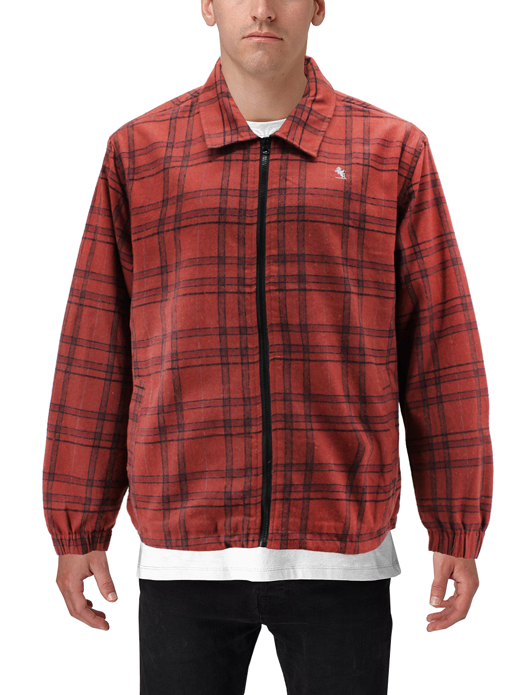 Men’s Full Zip Plaid Flannel Cotton Blend Lined Long Sleeve Jacket - Picture 2 of 13