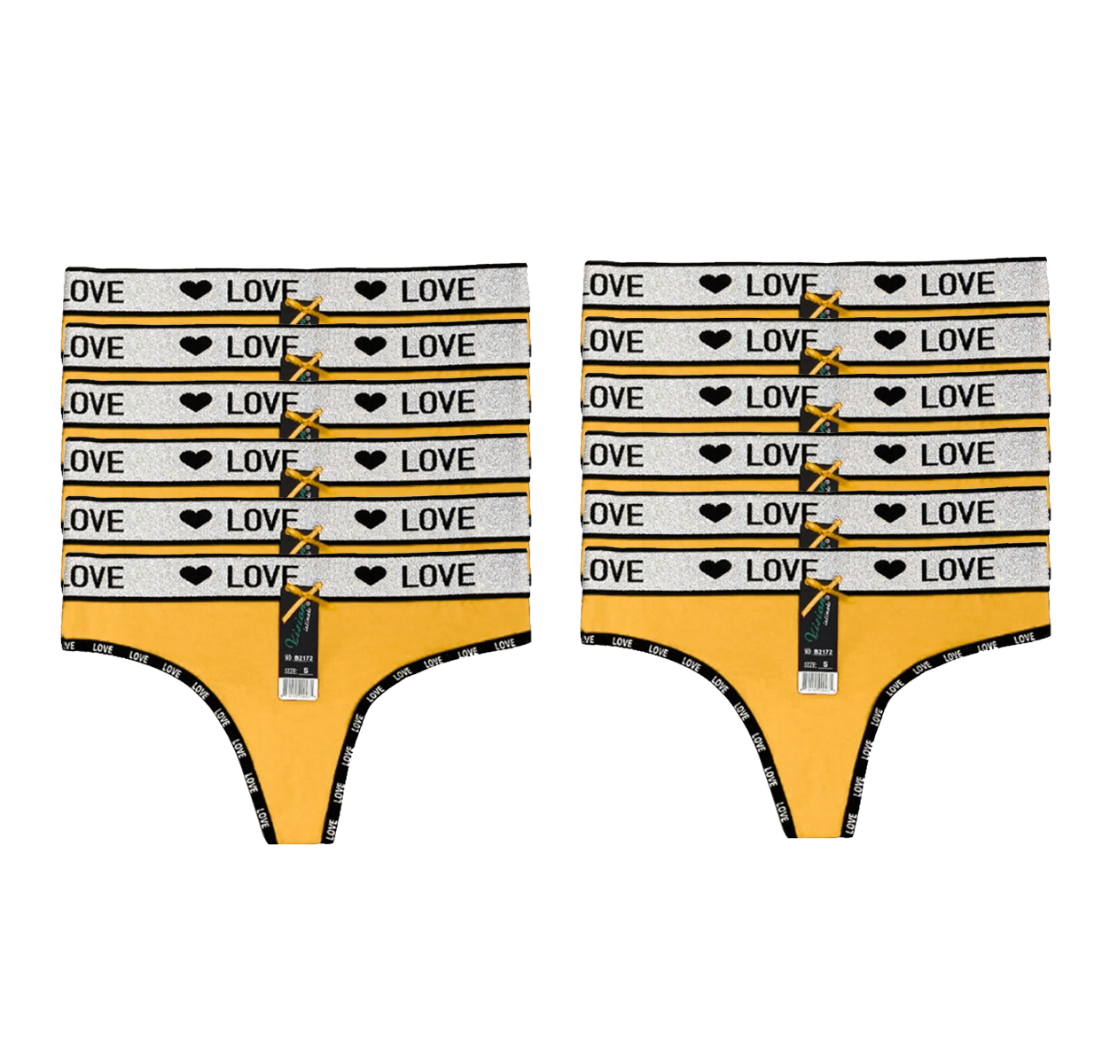 Women’s Sport Elastic Band Stretch Cotton Blend Classic Thong 12 Pack