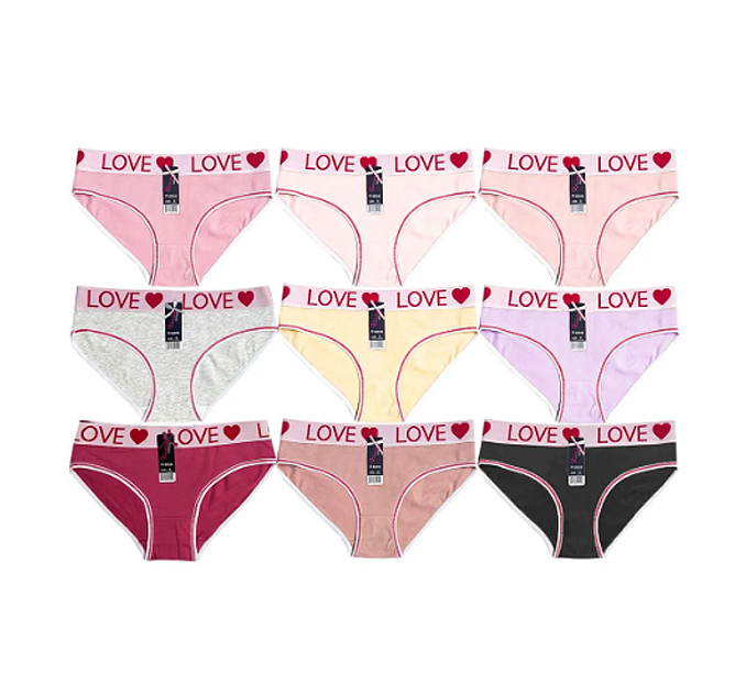 Women’s Sport Elastic Band Stretch Cotton Blend Classic Briefs 12 Pack