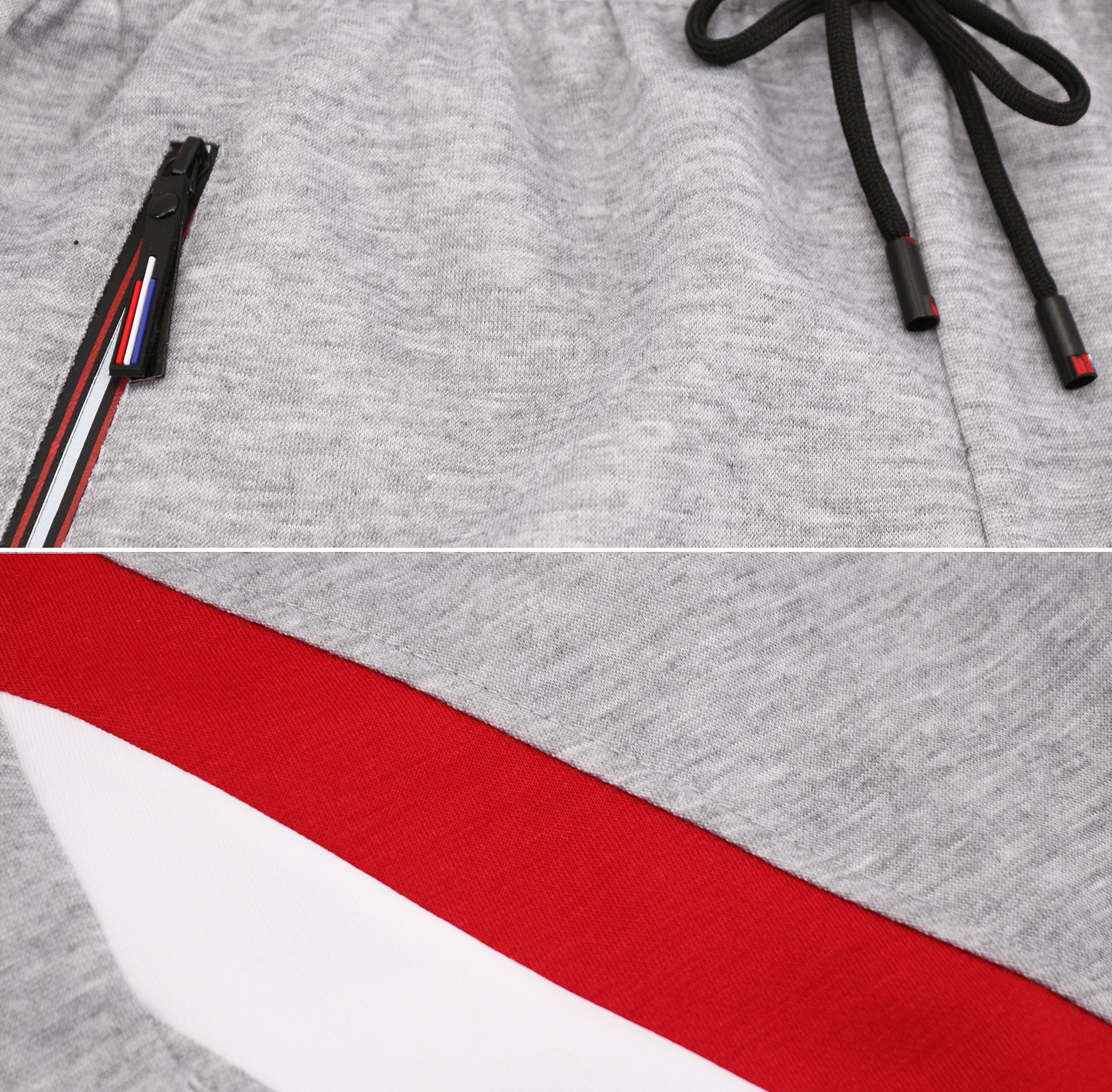 Men's Drawstring Elastic Waist Fleece Zipper Pockets Fitness Gym Sweat Shorts - Picture 4 of 19