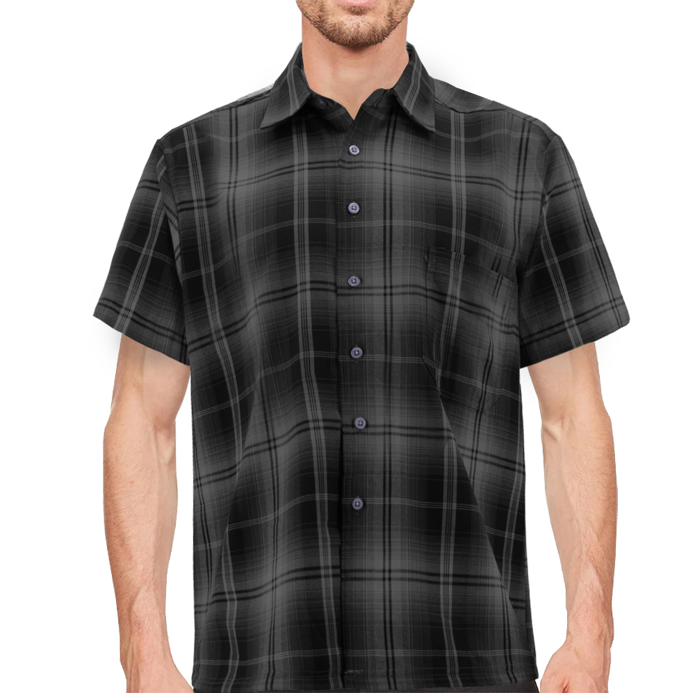 Men’s Classic Western Short Sleeve Button Down Casual Plaid Outdoor Shirt