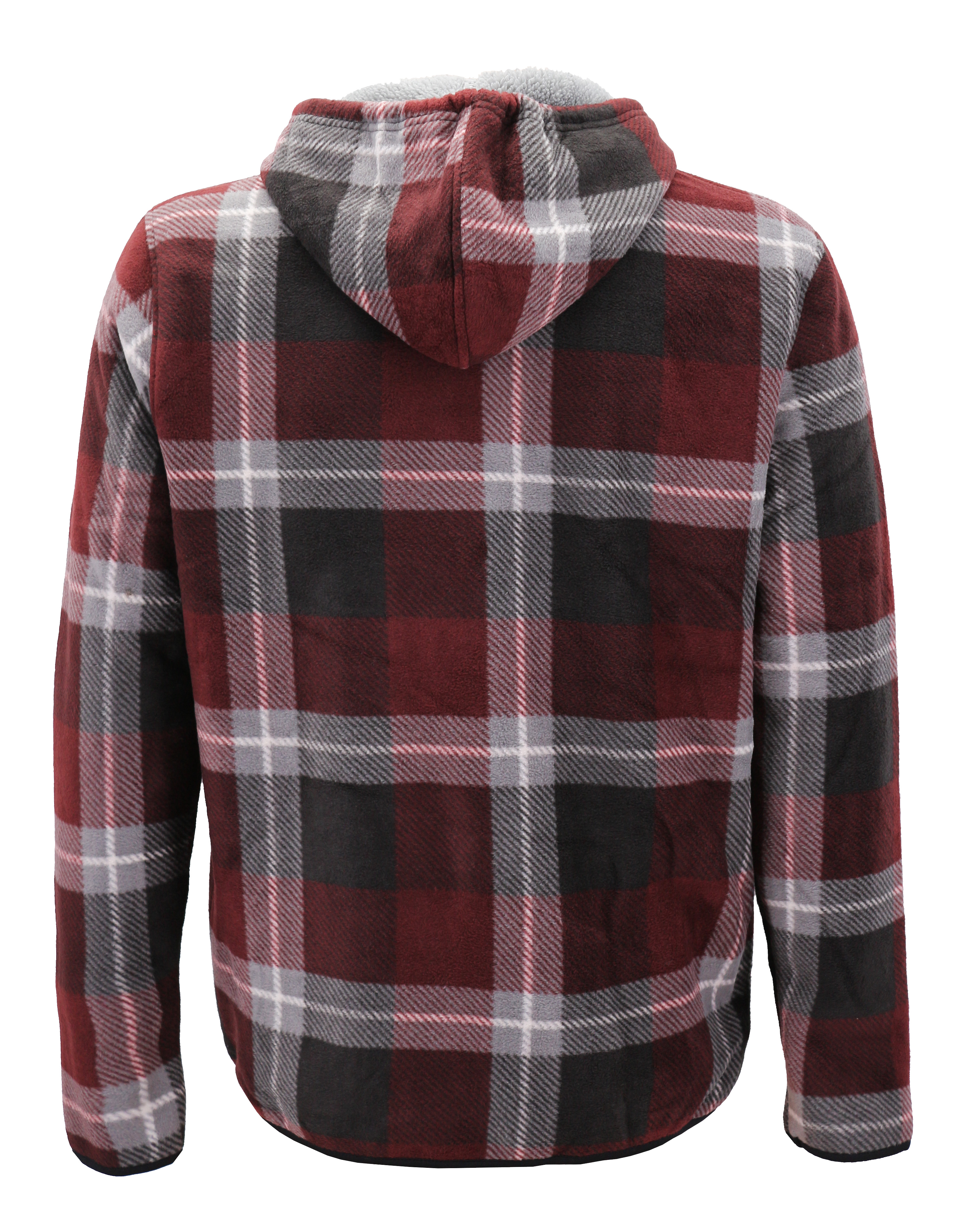 flannel lined zip up hoodie