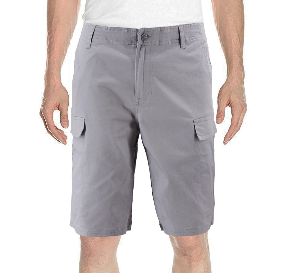 Men's Stretch Cotton Casual Chino Utility Multi Pocket Slim Fit Cargo Shorts - Picture 2 of 7