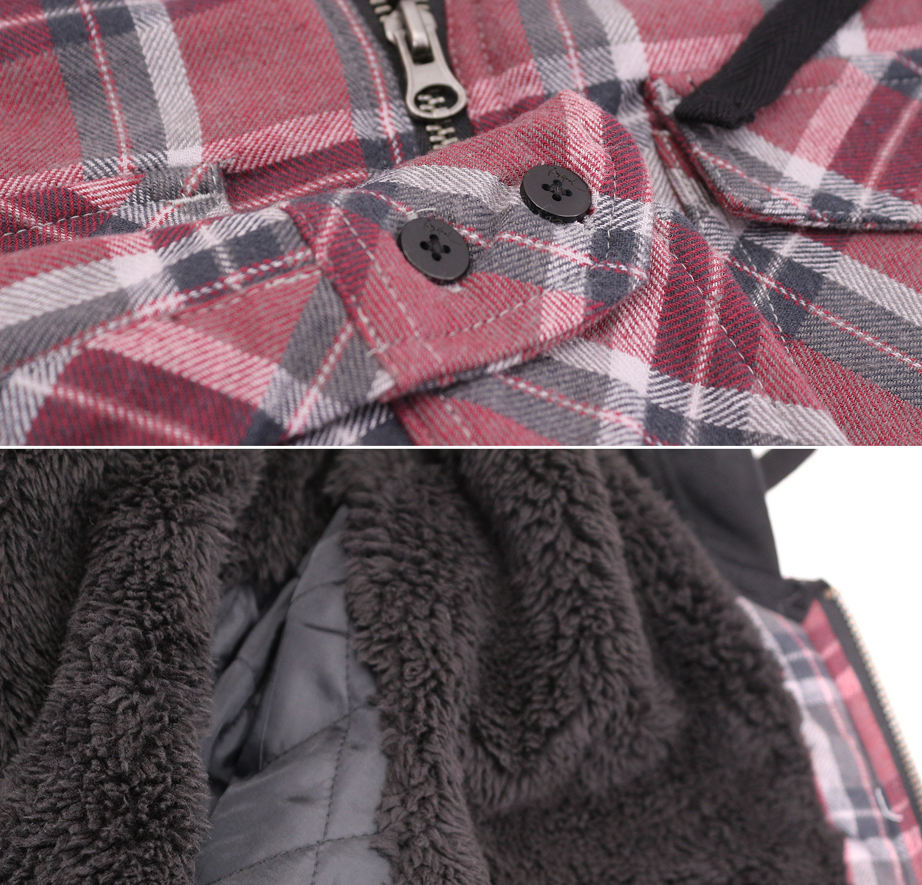 flannel sherpa hoodie