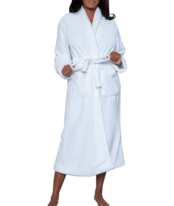 Women's Cozy Soft Leisure Comfortable Relaxing Warm Belted Plush Robe - Picture 5 of 6