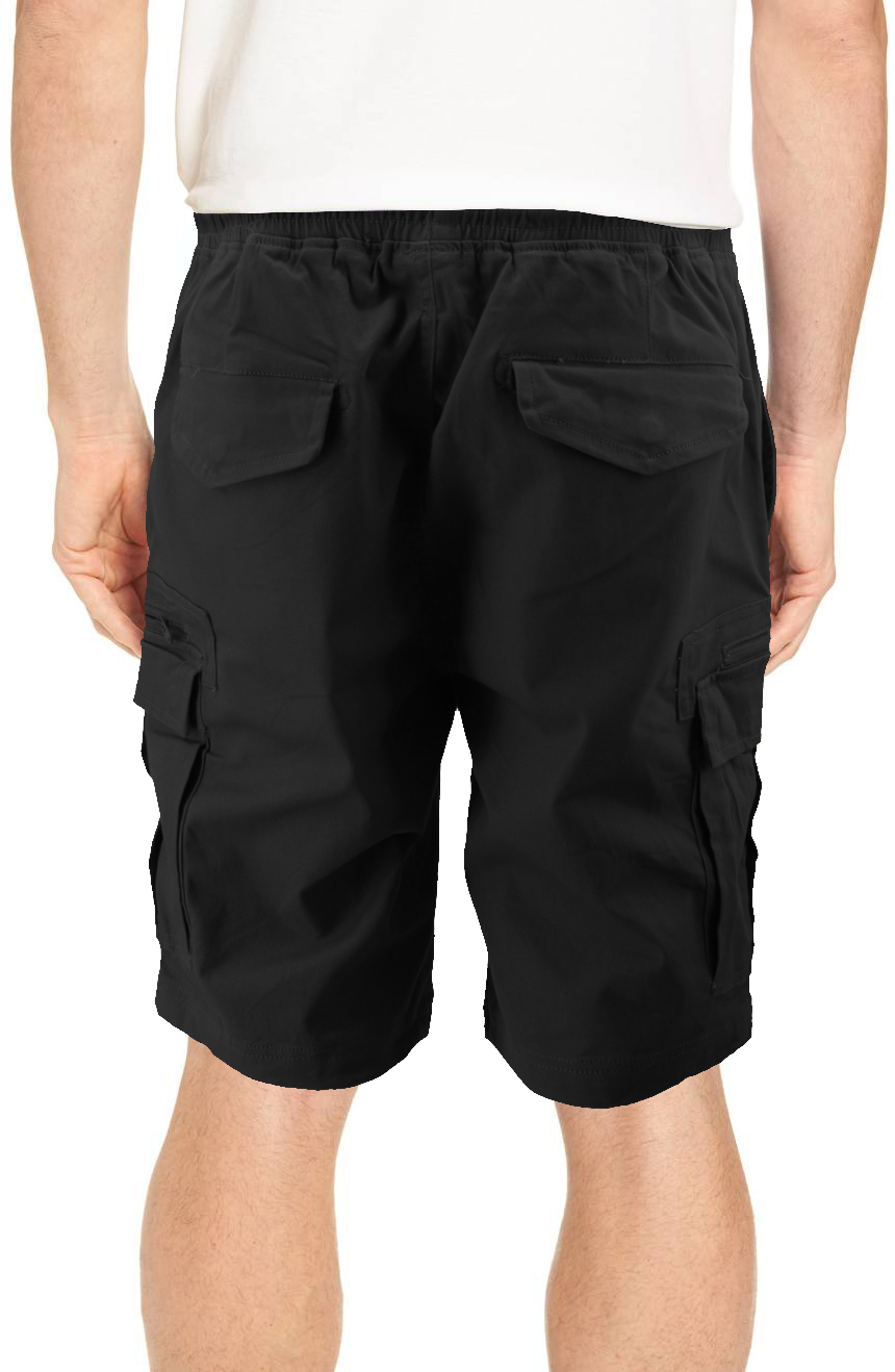 Men's Lightweight Drawstring Elastic Waist Zipper Multi Pocket Cargo Shorts - Bild 6 von 7