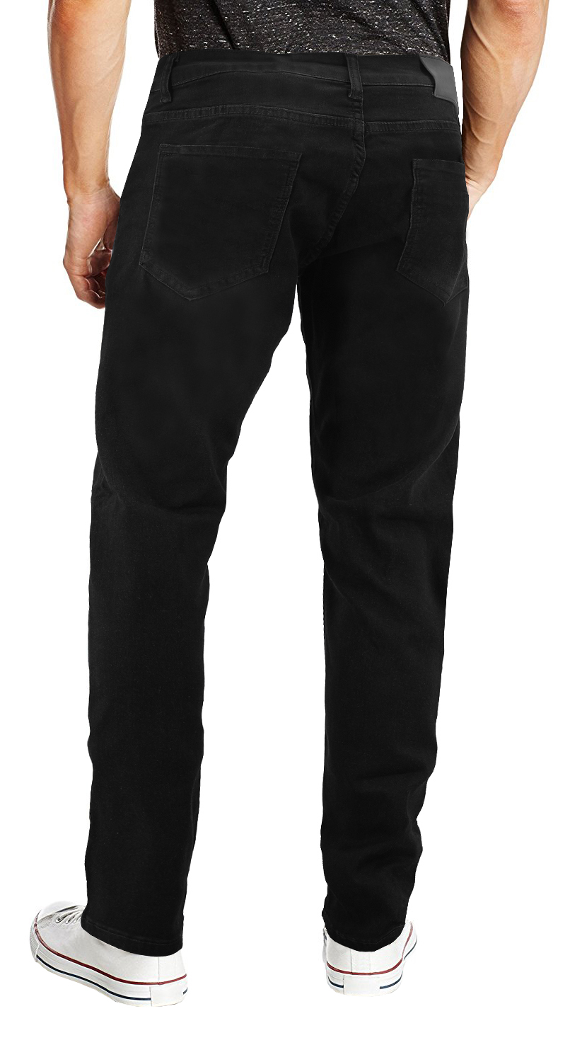 Men's Black Cotton Blend Denim Premium Quality Slim Fit Casual Jean Pants - Picture 15 of 28