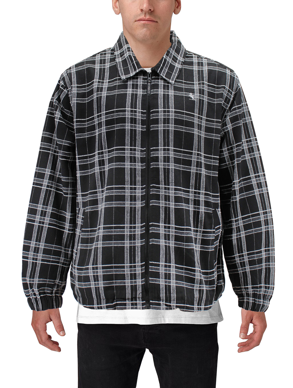 Men’s Full Zip Plaid Flannel Cotton Blend Lined Long Sleeve Jacket - Picture 5 of 13