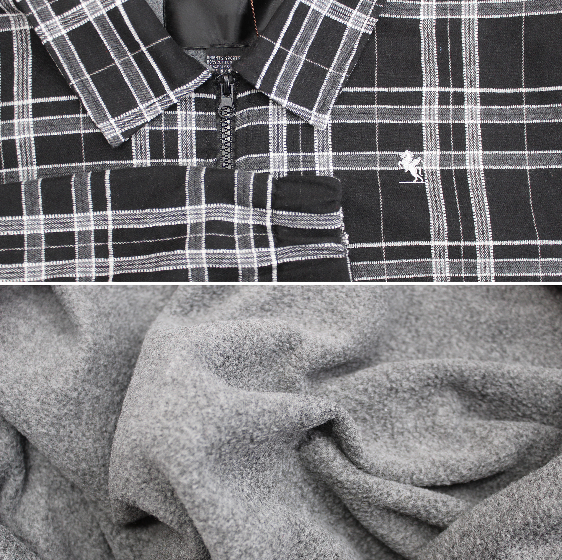 Men’s Full Zip Plaid Flannel Cotton Blend Lined Long Sleeve Jacket - Picture 7 of 13