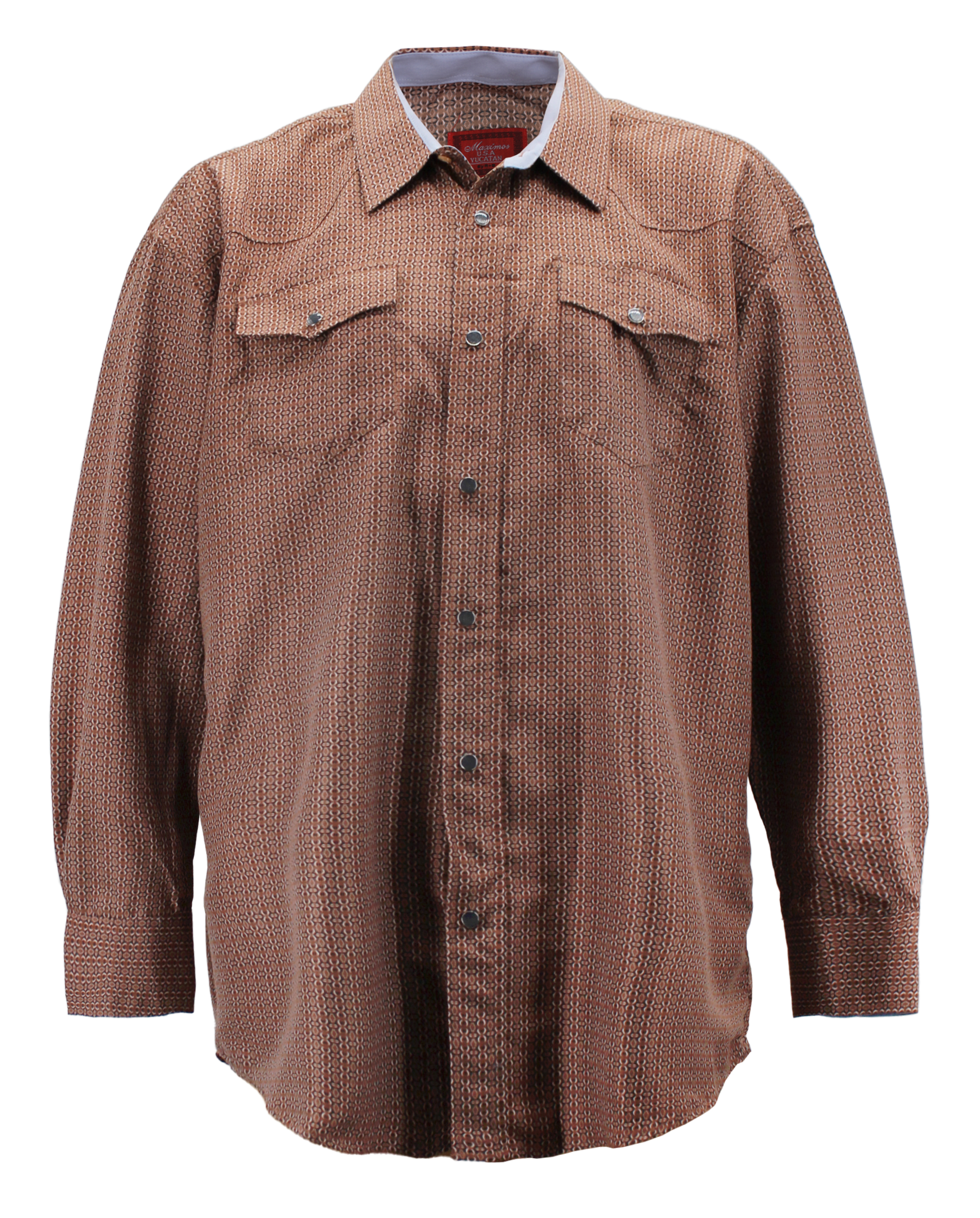 Men's Cowboy Western Long Sleeve Paisley Patterned Rodeo Button Up Dress Shirt - Picture 17 of 57