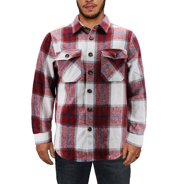 Men’s Flannel Button Up Plaid Cotton Blend Long Sleeve Casual Shirt