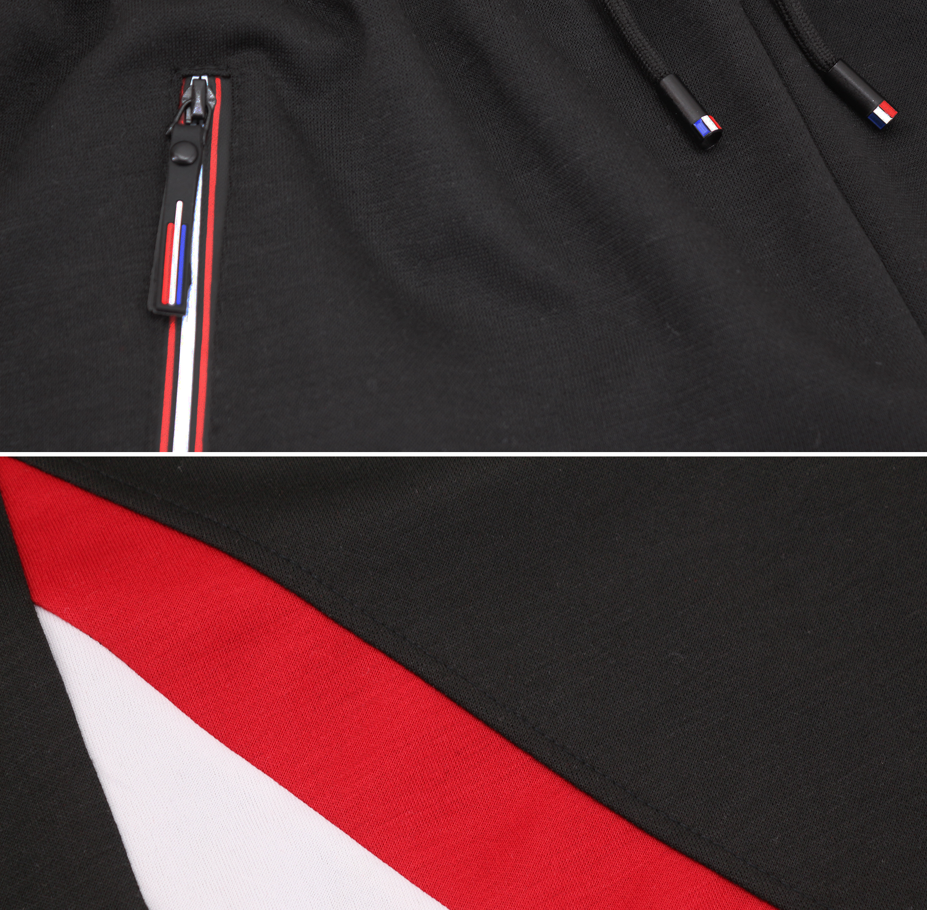 Men's Drawstring Elastic Waist Fleece Zipper Pockets Fitness Gym Sweat Shorts - Picture 10 of 19