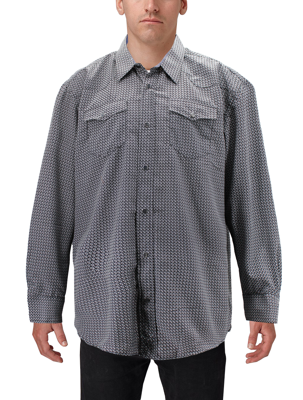 Men's Cowboy Western Long Sleeve Paisley Patterned Rodeo Button Up Dress Shirt - Picture 22 of 57