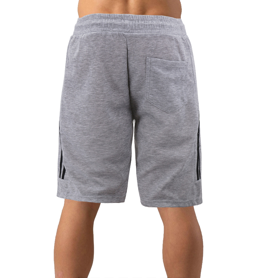 Men's Drawstring Elastic Waist Fleece Zipper Pockets Fitness Gym Sweat Shorts - Picture 12 of 19