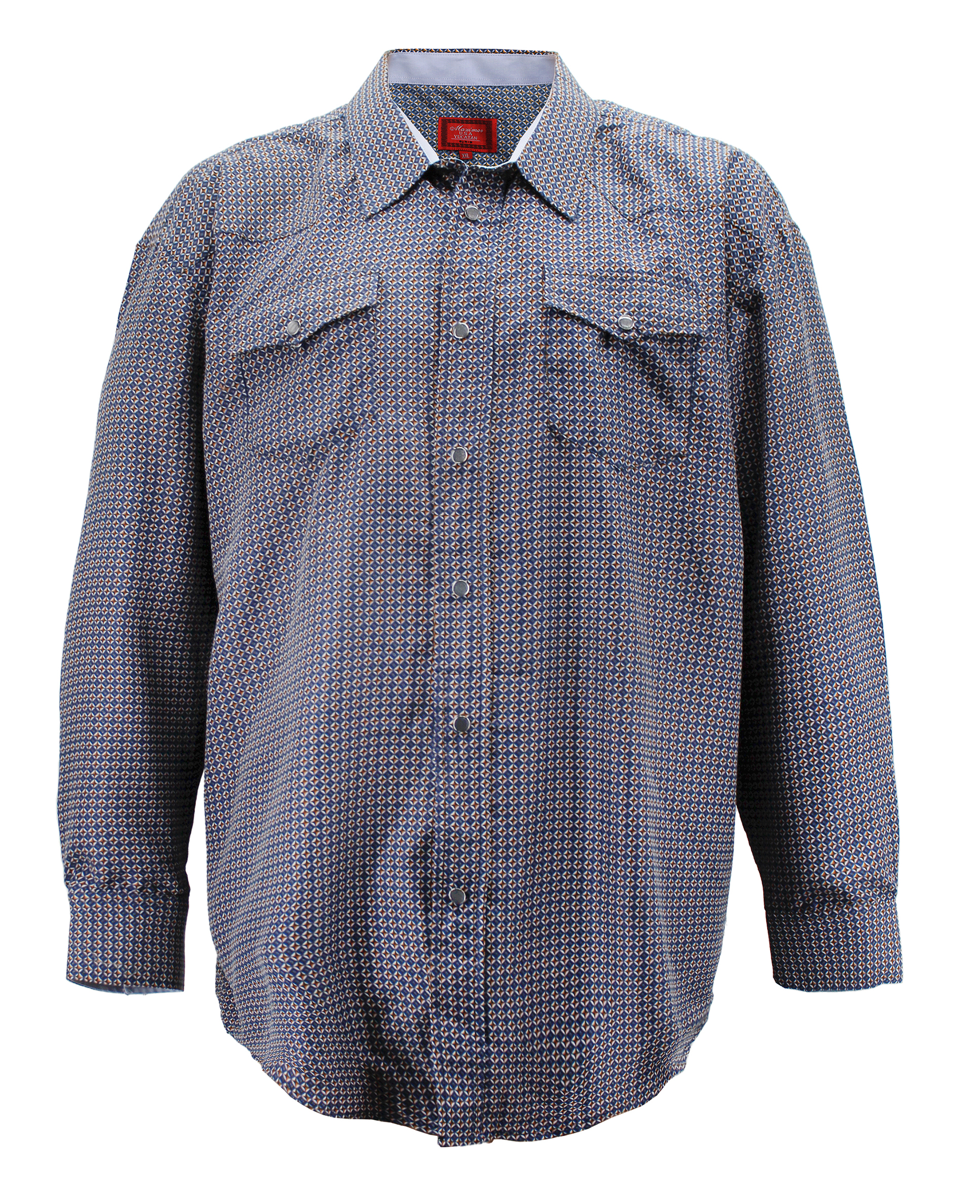 Men's Cowboy Western Long Sleeve Paisley Patterned Rodeo Button Up Dress Shirt - Picture 29 of 57