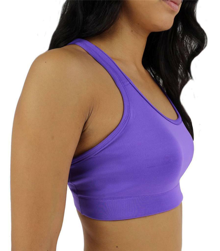 WOMEN'S W SPORT ATHLETIC GYM SPORT FITNESS WORKOUT SPORTS BRA CROP TOPS AP-4823 - Picture 12 of 13
