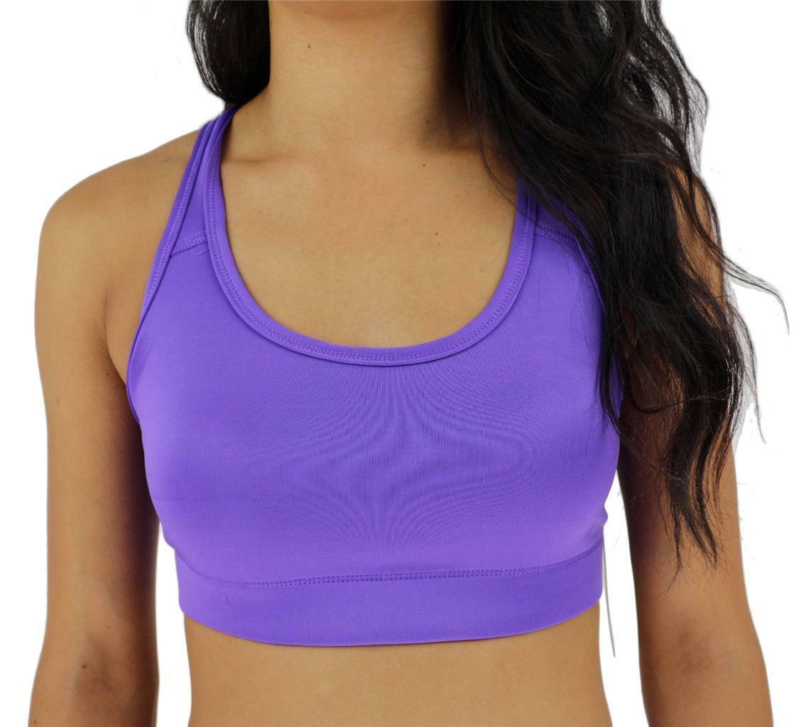 WOMEN'S W SPORT ATHLETIC GYM SPORT FITNESS WORKOUT SPORTS BRA CROP TOPS AP-4823 - Picture 11 of 13