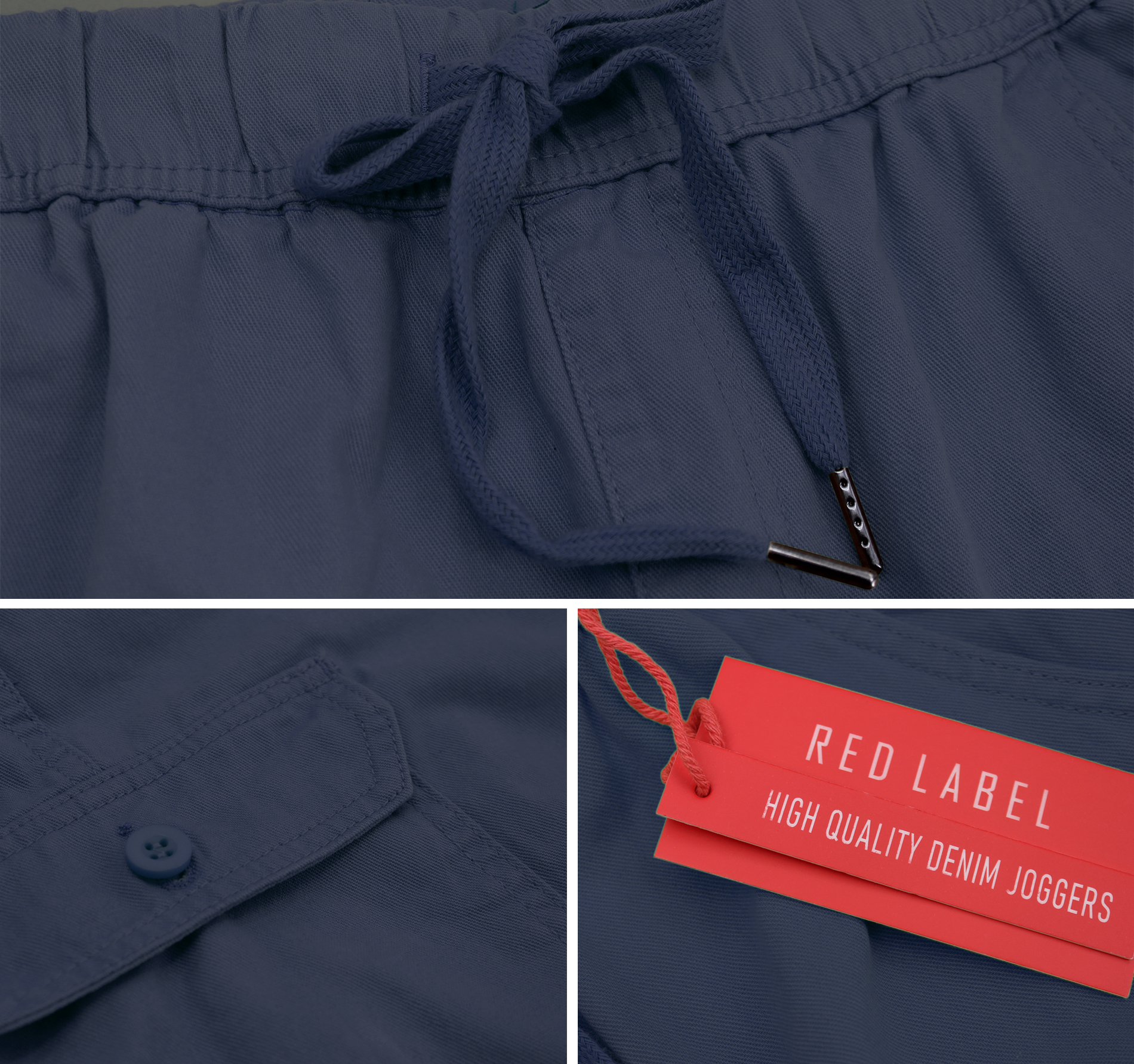 Men's Slim Fit Cotton Cargo Pocket Athletic Sport Elastic Waist Jogger Pants