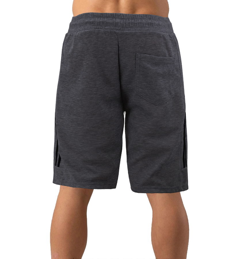 Men's Drawstring Elastic Waist Fleece Zipper Pockets Fitness Gym Sweat Shorts - Picture 15 of 19