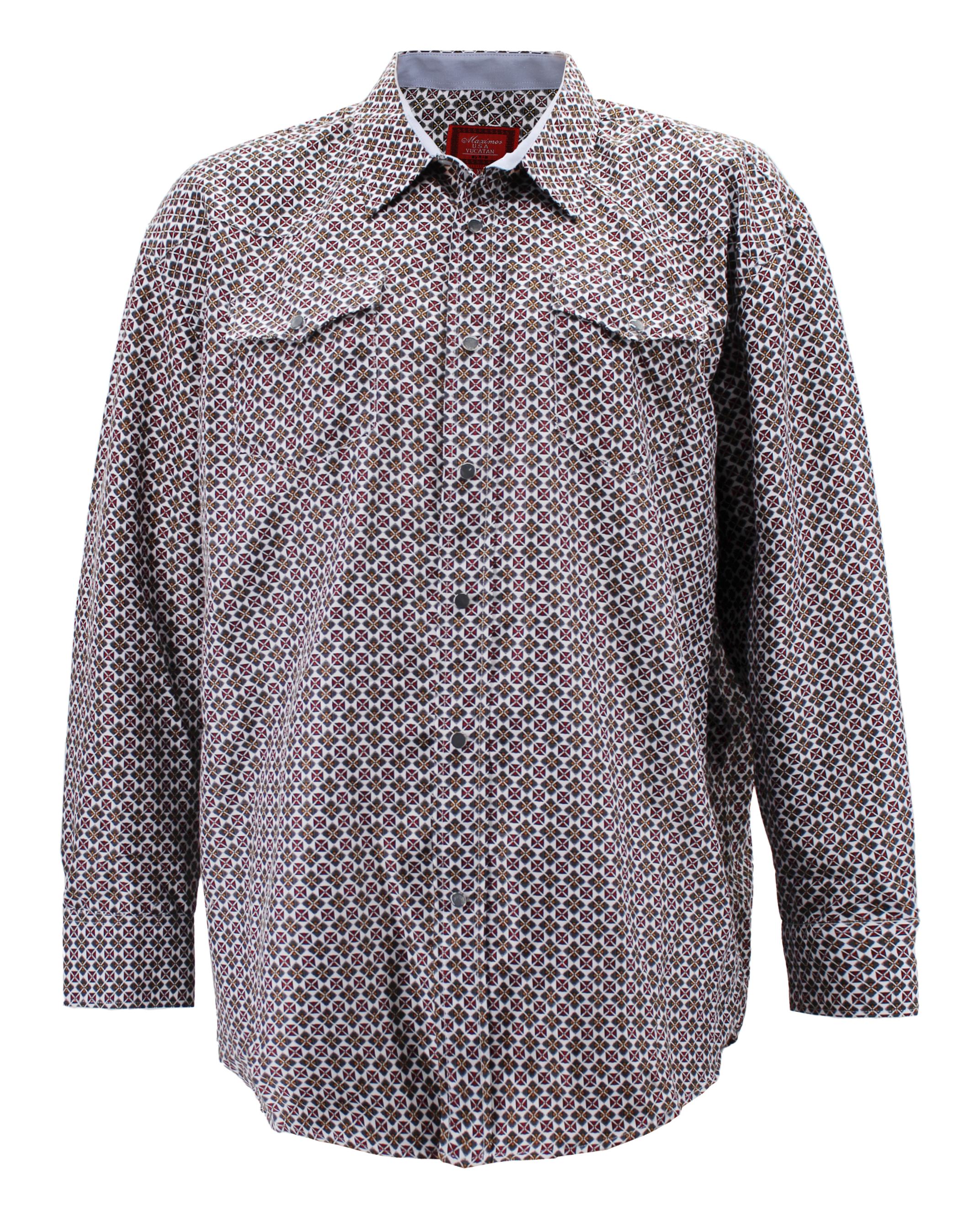 Men's Cowboy Western Long Sleeve Paisley Patterned Rodeo Button Up Dress Shirt - Picture 37 of 57