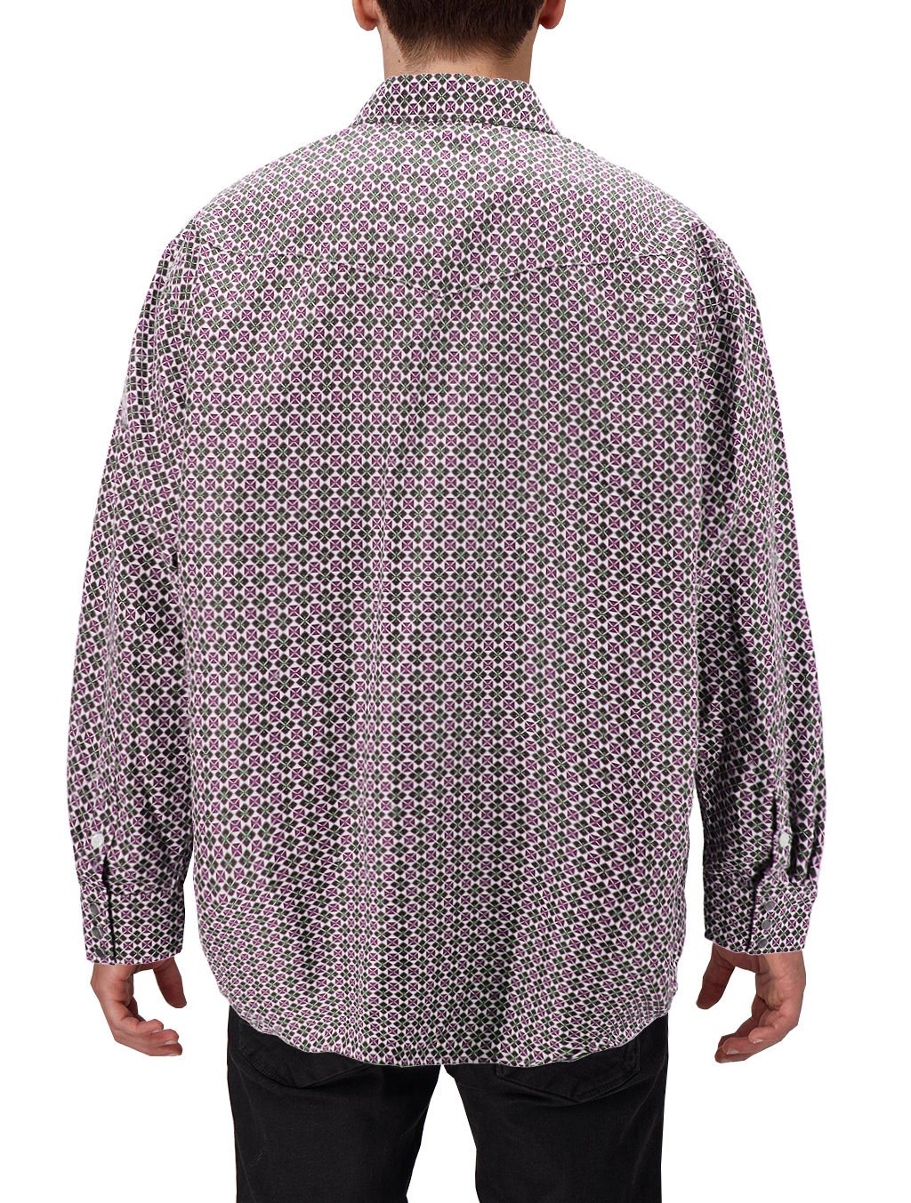 Men's Cowboy Western Long Sleeve Paisley Patterned Rodeo Button Up Dress Shirt - Picture 35 of 57