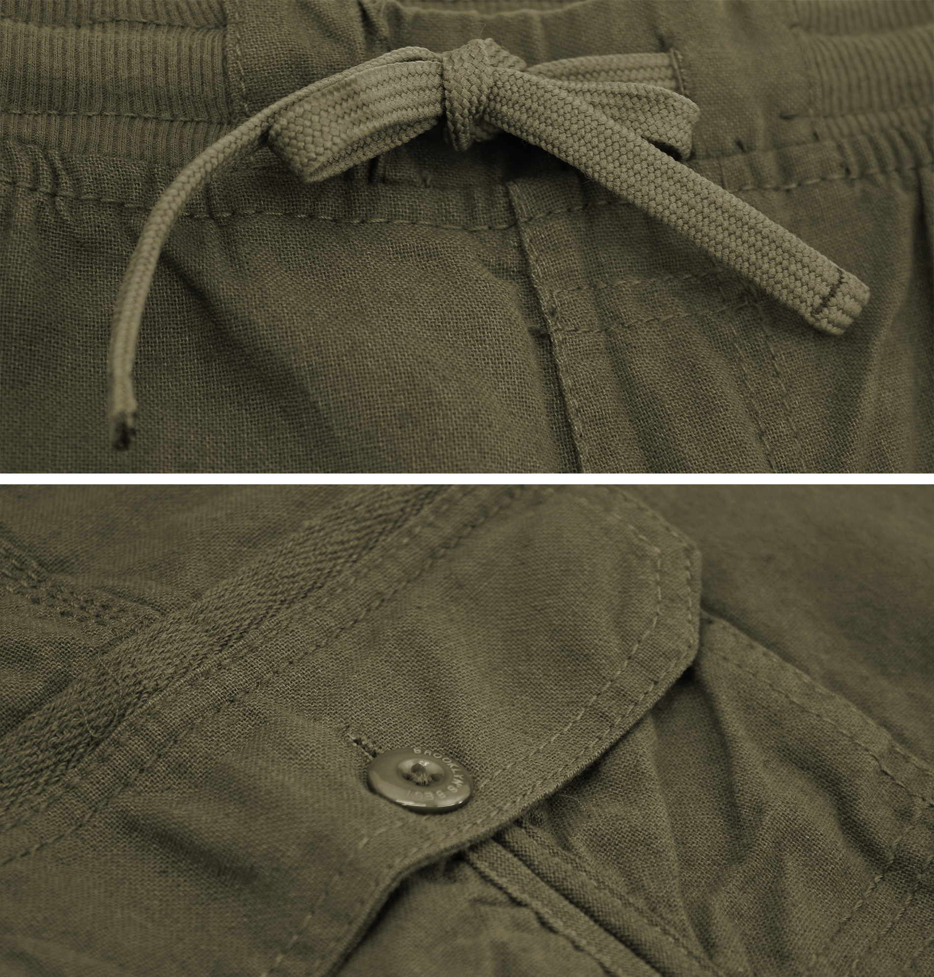 Men's Multi Pocket Drawstring Lightweight Elastic Waist Army Cargo Shorts - Picture 16 of 20