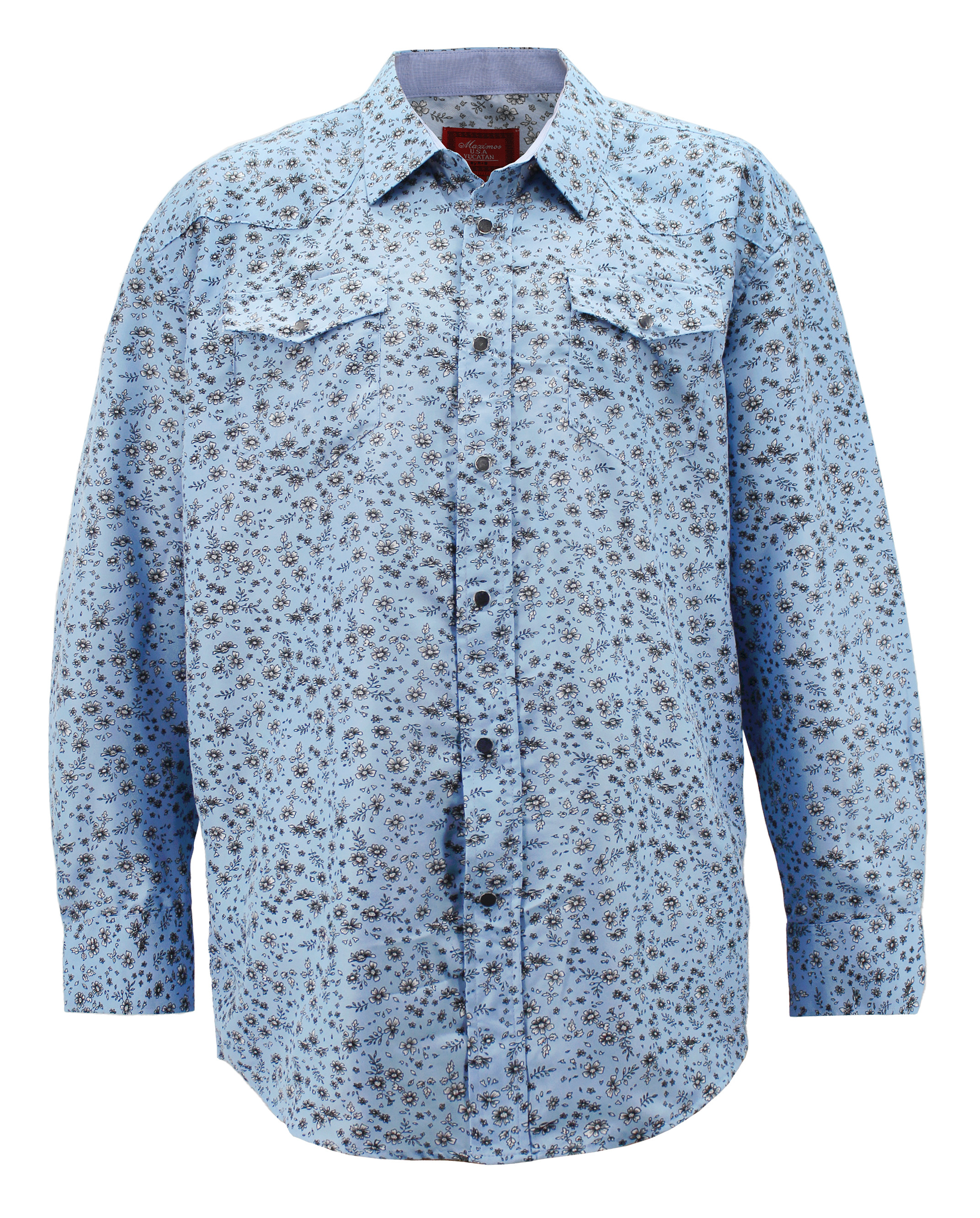 Men's Cowboy Western Long Sleeve Paisley Patterned Rodeo Button Up Dress Shirt - Picture 45 of 57