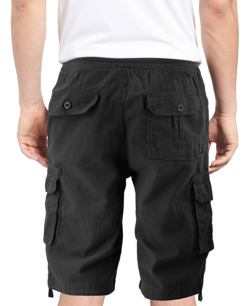 Men's Multi Pocket Drawstring Lightweight Elastic Waist Army Cargo Shorts - Picture 19 of 20