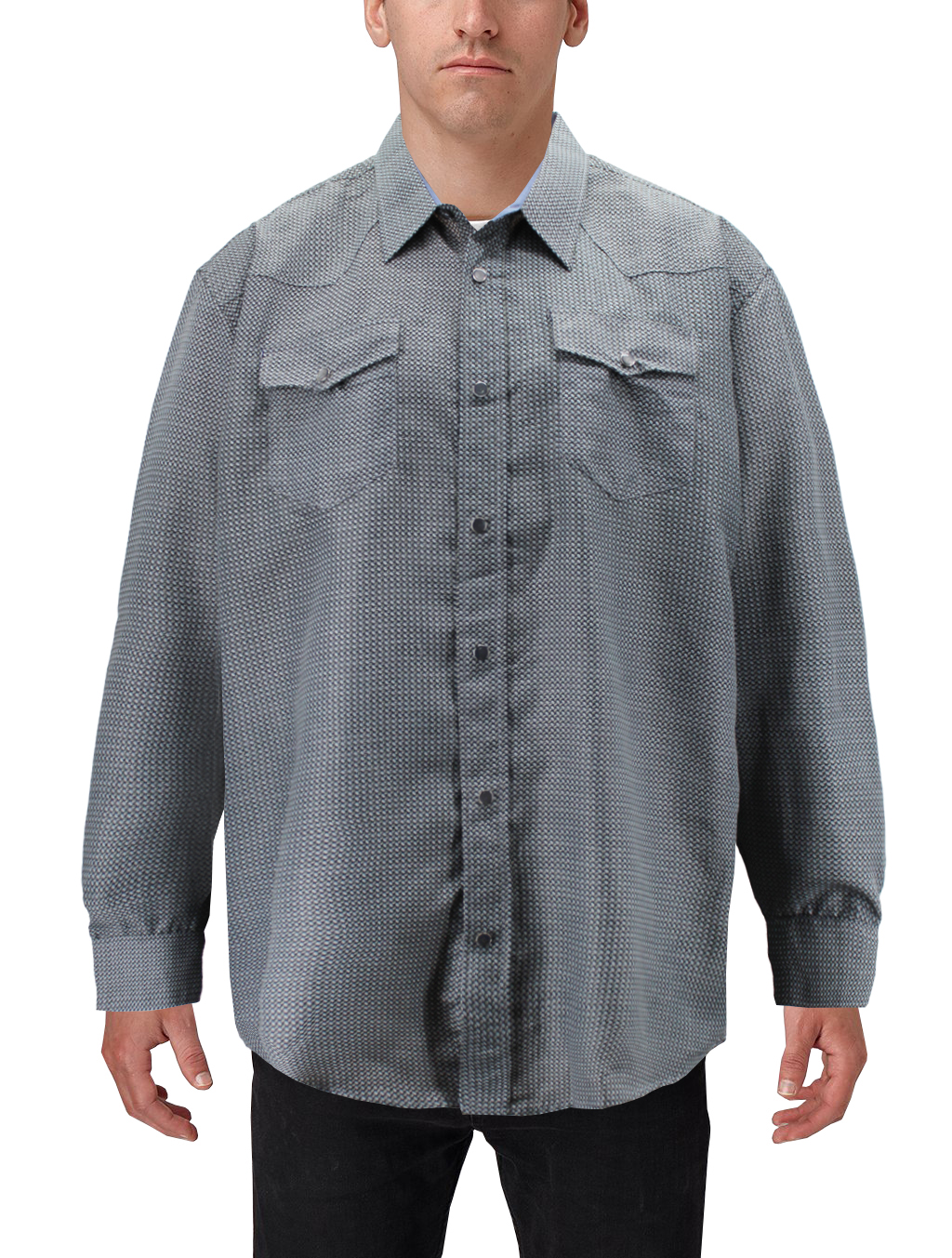 Men's Cowboy Western Long Sleeve Paisley Patterned Rodeo Button Up Dress Shirt - Picture 50 of 57