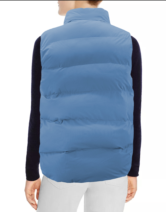 Women's Lightweight Quilted Stand Collar Full Zip Up Down Puffer Jacket Vest - Picture 15 of 32
