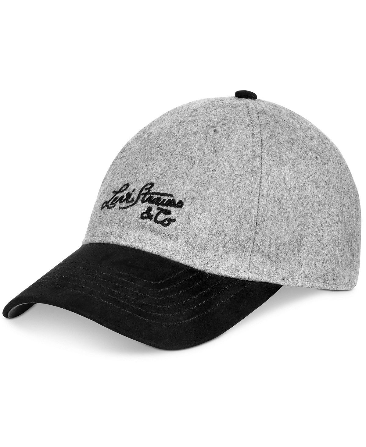 Мужская классическая шерстяная бейсболка Levis с регулируемым ремешком и изогнутым козырьком для дальнобойщика 5790₽