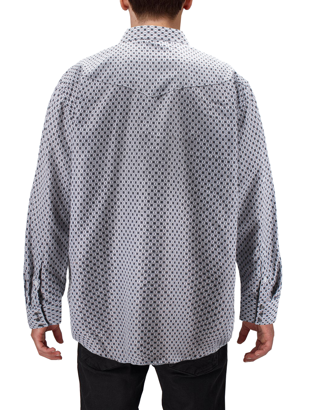 Men's Cowboy Western Long Sleeve Paisley Patterned Rodeo Button Up Dress Shirt - Picture 55 of 57