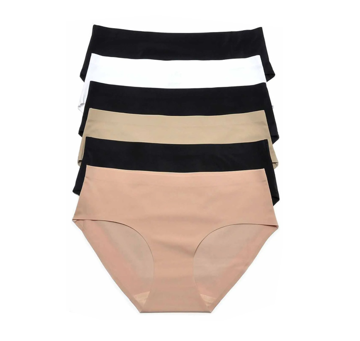 Women’s 12 Pack of Laser Cut Smooth Stretch Solid Brief Panties 12 Pack