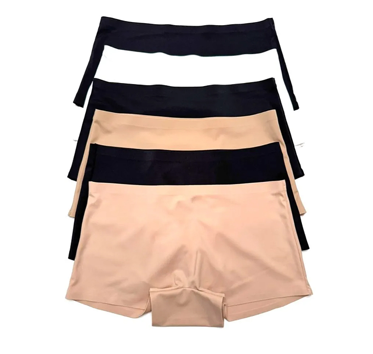 Women’s Assorted Laser Cut Smooth Stretch Solid Boyshorts Boxer Briefs 12 Pack