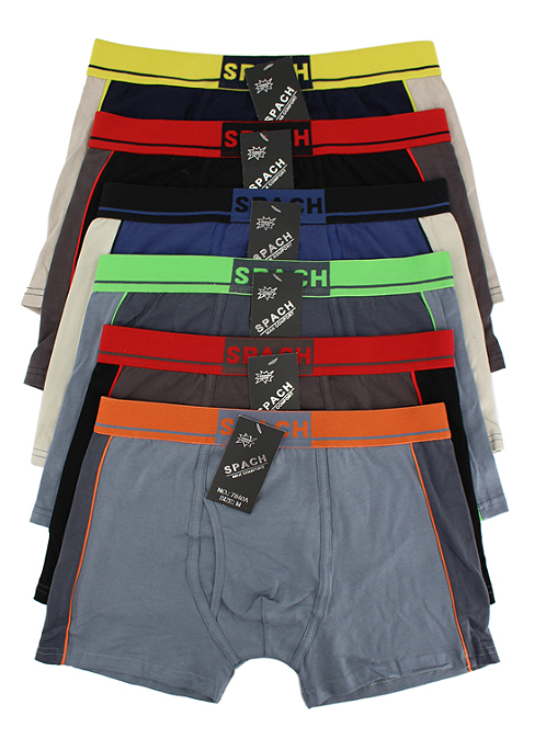 SPACH Men's Cotton Blend Elastic Waist Soft Cotton Boxer