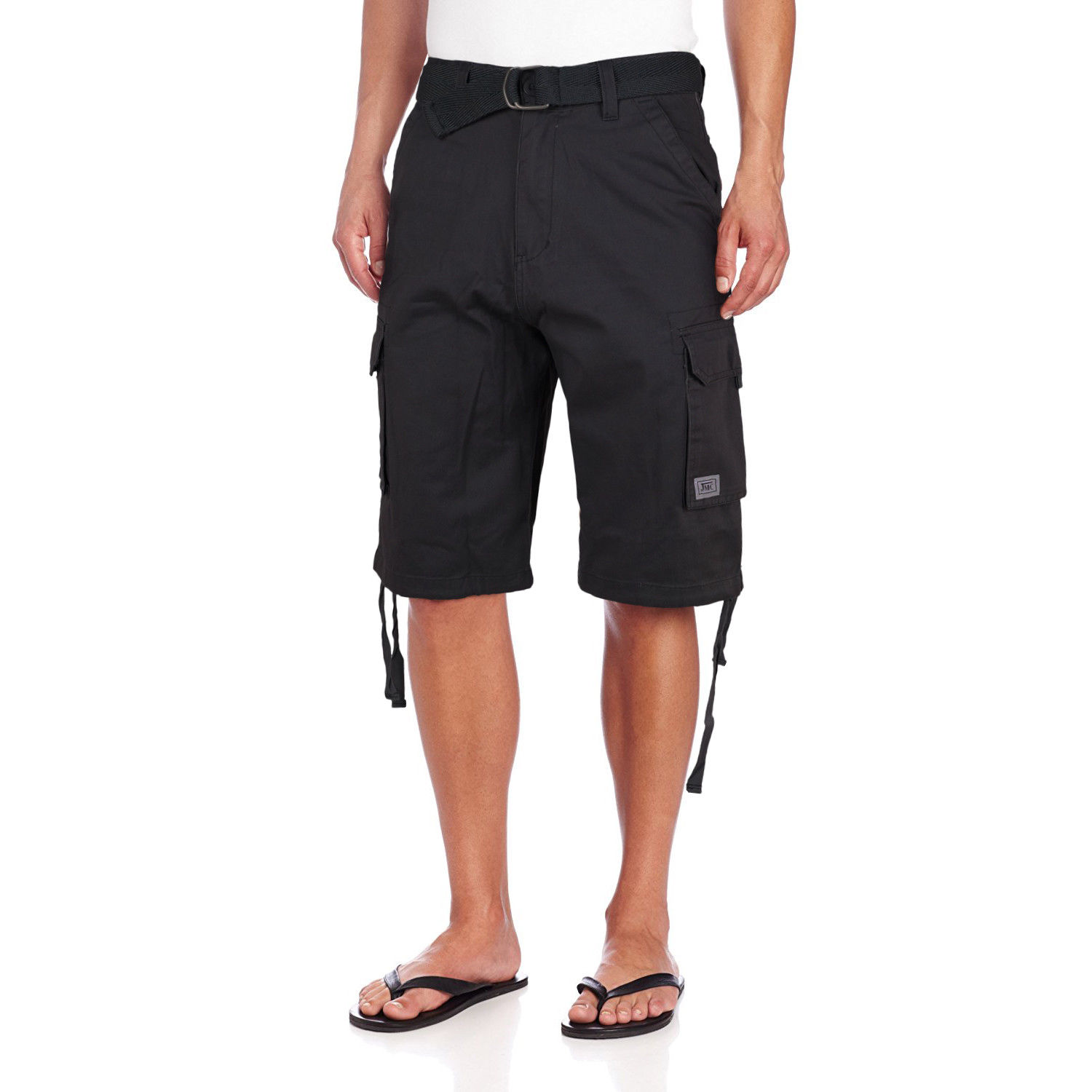 Men's Premium Cotton Twill Slim Fit Cargo Camo Shorts With Woven Belt - Picture 6 of 38