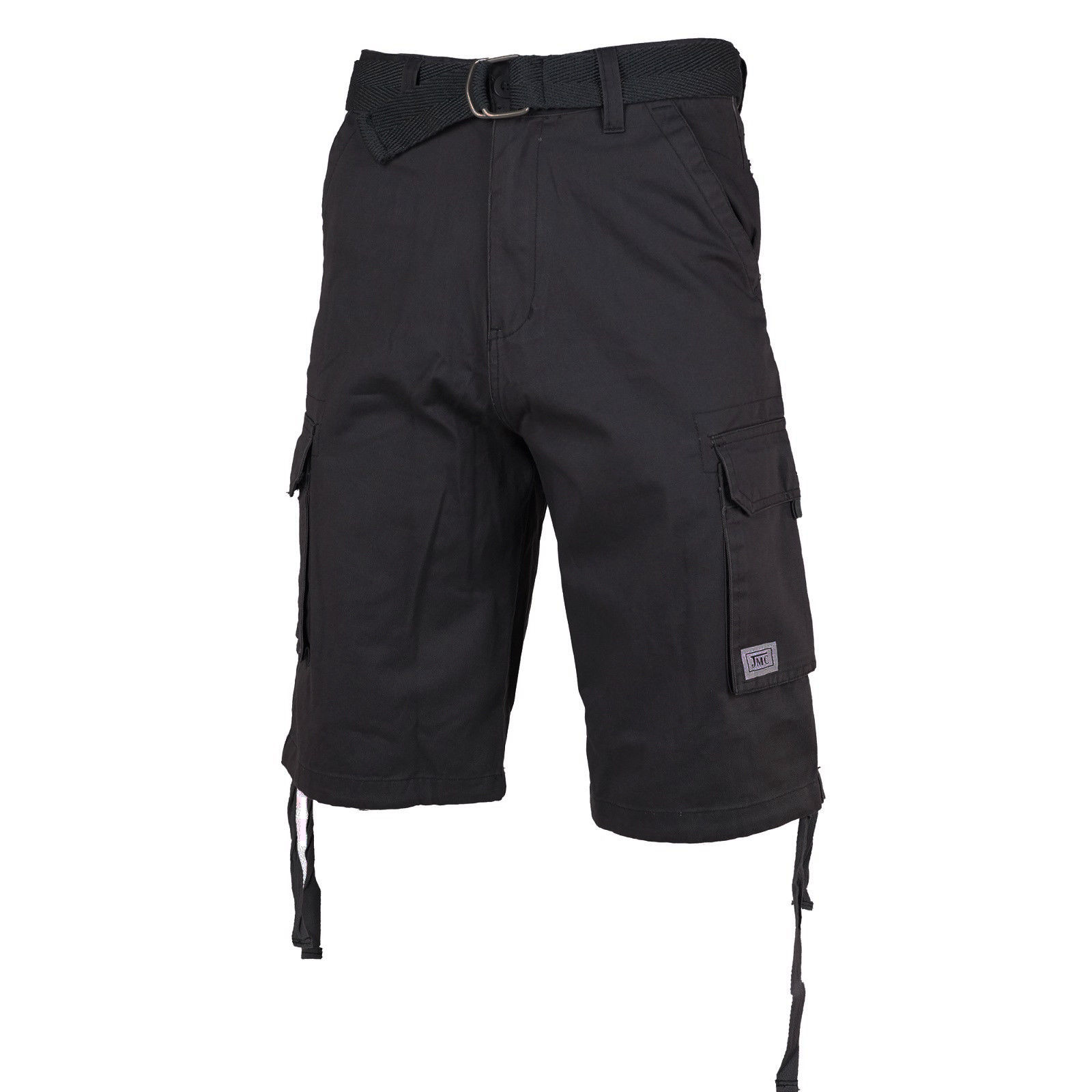 Men's Premium Cotton Twill Slim Fit Cargo Camo Shorts With Woven Belt - Picture 3 of 38